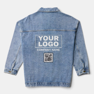 Denim jas met bedrijfsnaam en logo jacket