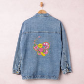 Denim jas met bloem vlinder jacket (Hangar)