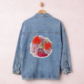 Denim jas met bloemen jacket (Hangar)