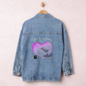 DENIM JAS MET HART & VLINDERS CUSTOM NAAM JACKET (Hangar)