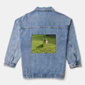 Denim Jas met Sheltie afbeelding Denim Jacket (Achterkant)