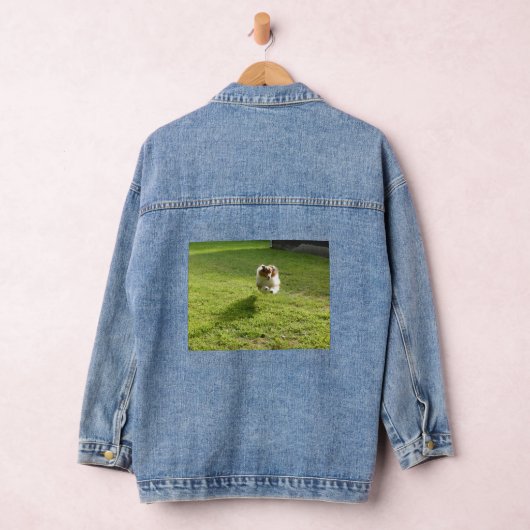 Denim Jas met Sheltie afbeelding Denim Jacket (Hangar)
