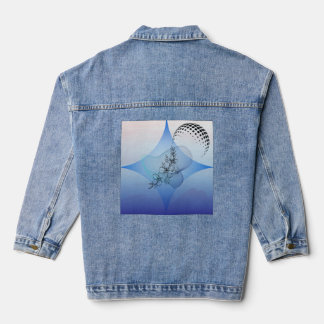Denim jas met slim artistiek ontwerp jacket