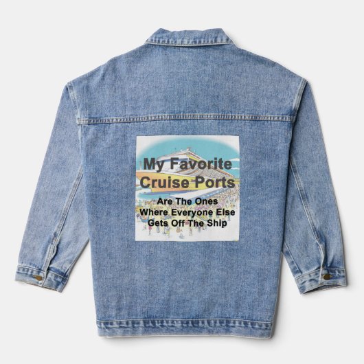 DENIM JAS - Mijn favoriete cruisehavens Jacket (Achterkant)