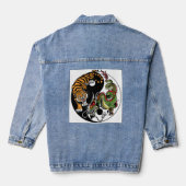 DENIM JAS TIJGER DRAAK CIRKEL JACKET (Achterkant)