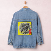 DENIM JAS TIJGER MET KANJI HOOP GELOOF LIEFDE JACKET (Hangar)
