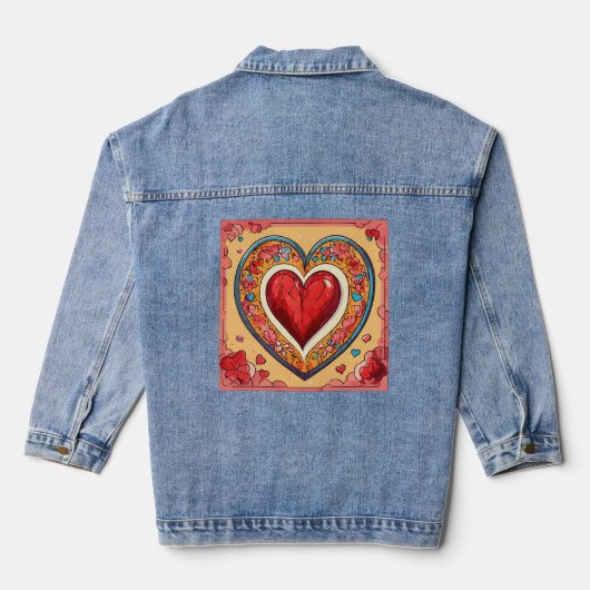 Denim jas, Traditionele Inkt: Kunst op stof Denim Jacket (Achterkant)