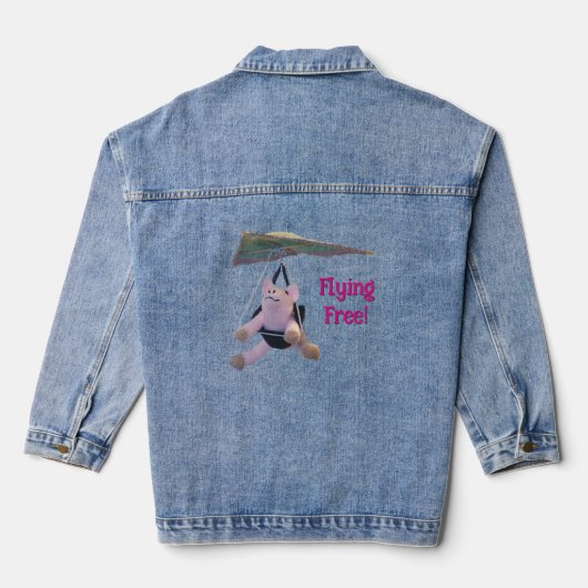 Denim jas - Vliegend varken Denim Jacket (Achterkant)