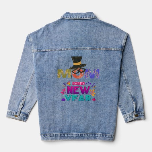 Denim jas voor moeder cadeau kerst jacket (Achterkant)