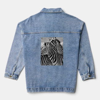 Denim jasje met rugprint jacket