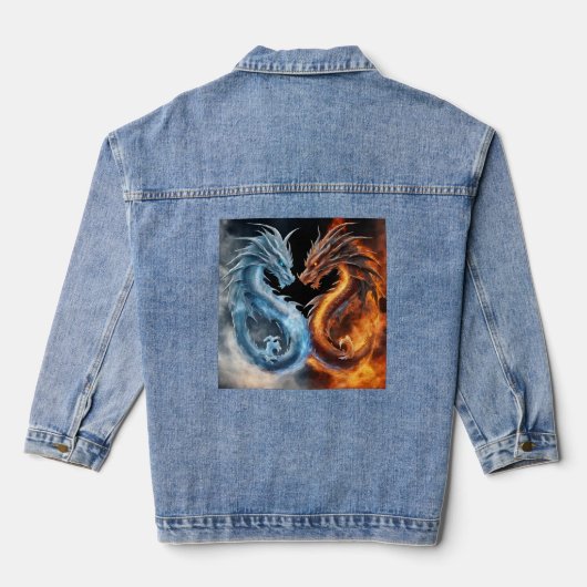 Denim jasje 'Vuur en Ijs' Denim Jacket (Achterkant)