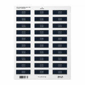 Denim Jean Gestikte Kaart Feest Adreslabels Etiket (Full Sheet)