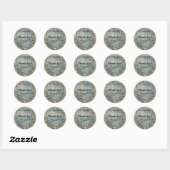 Denim Jean Gestikte Zak Custom Favor Stickers (Vel)