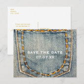 Denim Jean Gestikte Zak Custom Postkaart Aankondigingskaart (Voorkant / Achterkant)