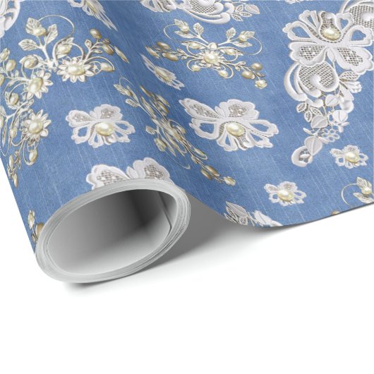 Denim Jean pockets en Lace Cadeaupapier (Rol Hoek)