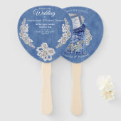 Denim Jean pockets en Lace Handwaaier (Voorkant en achterkant)