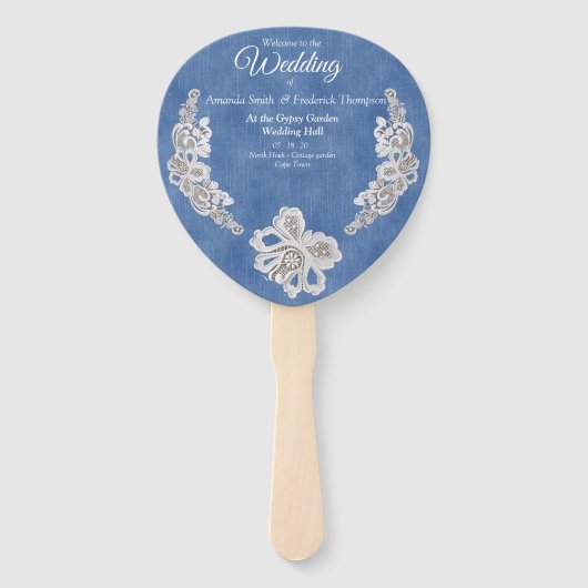 Denim Jean pockets en Lace Handwaaier (Voorkant)