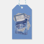 Denim Jean pockets, Kittens en Lace Cadeaulabel (Achterkant)