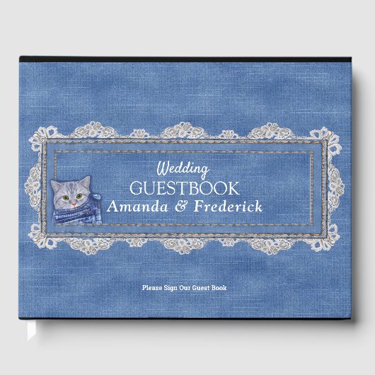 Denim Jean pockets, Kittens en Lace Gastenboek (Voorkant)
