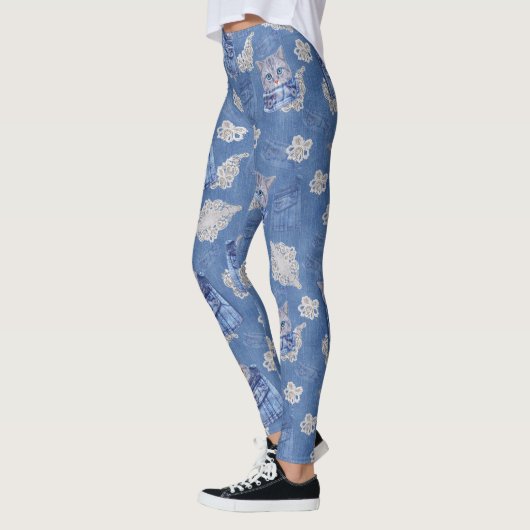 Denim Jean pockets, Kittens en Lace Leggings (Links)