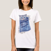 Denim Jean pockets, Kittens en Lace T-shirt (Voorkant)
