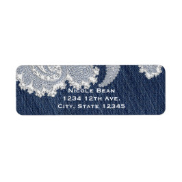 Denim Jean & Witte Kant Elegante Bruiloft Etiket