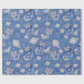 Denim Jean zakken,Kittens en Kant Cadeaupapier (Vlak)