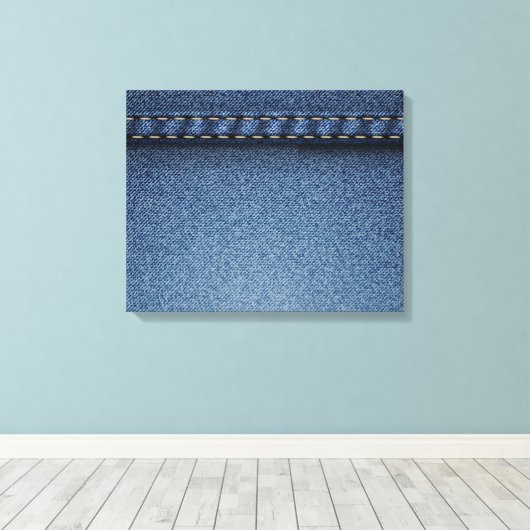 Denim Jeans Canvas Afdruk (Insitu (Houten vloer))