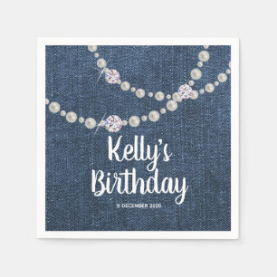 Denim, jeans Cocktail Paper Napkins Servet