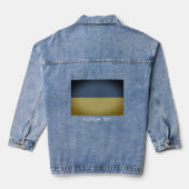 Denim jeans jas met Oekraïense vlag Jacket (Achterkant)