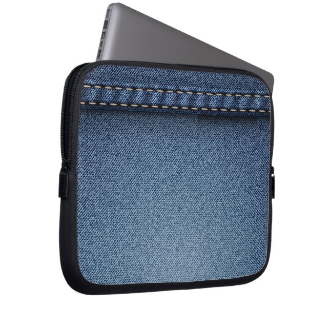 Denim Jeans Laptop Sleeve (Voorkant Rechts)