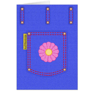 Denim Jeans Pocket-blanco kaart
