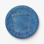 Denim Jeans Pocket Western Land Weddenschap Papieren Bordje (Voorkant)