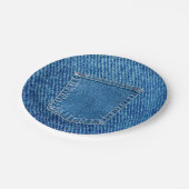 Denim Jeans Pocket Western Land Weddenschap Papieren Bordje (Gekanteld)