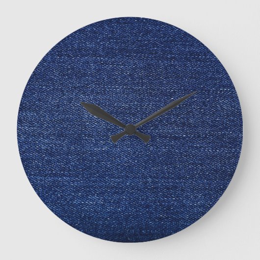 Denim jeans stof: getextureerde achtergrond. grote klok (Voorkant)