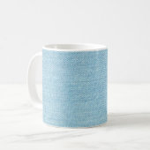 Denim jeans textiel koffiemok (Voorkant links)