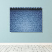 Denim Jeans Texture Canvas Afdruk (Insitu (Houten vloer))