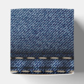 Denim jeans textuur bedankdoosjes (Bovenkant)