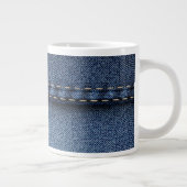 Denim jeans textuur grote koffiekop (Rechts)