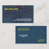 Denim Jeans Visitekaartje (Voorkant / Achterkant)
