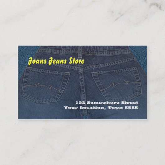 Denim Jeans Visitekaartje (Voorkant)