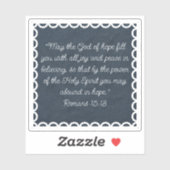 Denim Kant Customizable Bijbelvers Op Maat Gesnede Sticker (Vel)