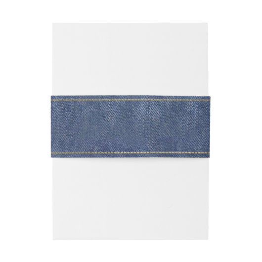 Denim Kijk Belly Band Uitnodigingen Wikkel (Achterkant Voorbeeld)