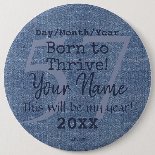 Denim Kijk  Button HAMbyWG (Voorkant)