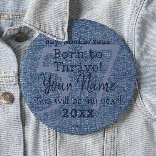 Denim Kijk  Button HAMbyWG (In situ)