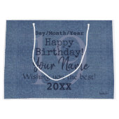 Denim Kijk  Gift Bag HAMbyWG Groot Cadeauzakje (Voorkant)