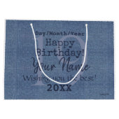 Denim Kijk Gift Bag HAMbyWG Groot Cadeauzakje (Achterkant)