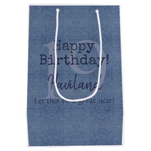 Denim Kijk  Gift HAMbyWG Medium Cadeauzakje (Achterkant)