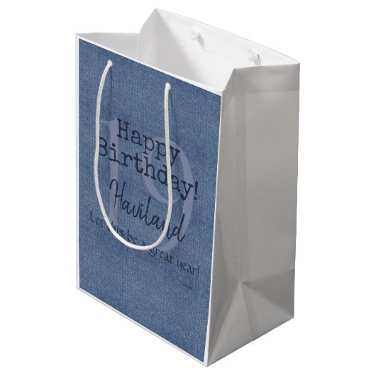 Denim Kijk  Gift HAMbyWG Medium Cadeauzakje (Achterkant Gekanteld)