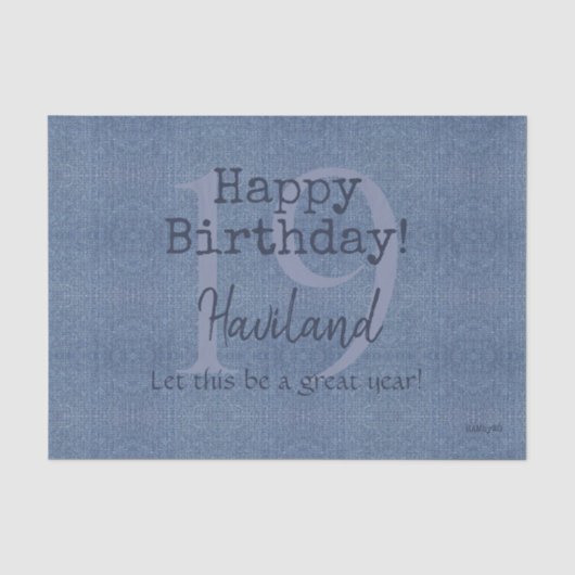 Denim Kijk Gift Tissue HAMbyWG Tissuepapier (Voorkant)